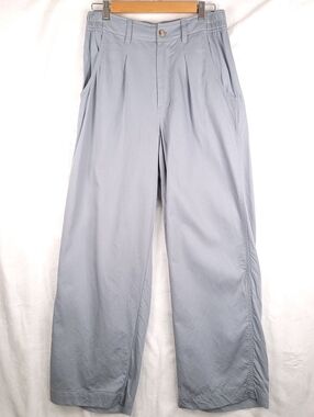 Madewell The Neale Straight Leg Pant in Drapeweave Overcast Blue NI613